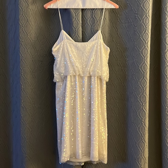 Aidan Mattox White Sequins Dress - Picture 2 of 5